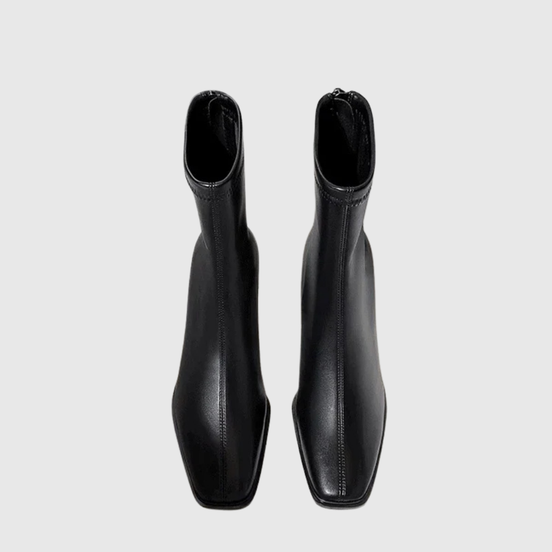 Ivyra | Square-Toe Warm Ankle Boots