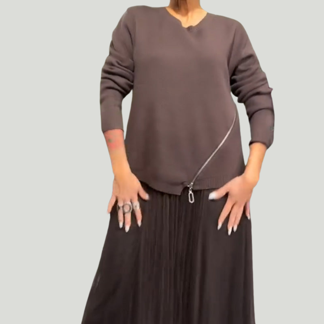 Ullé | Elegant Knit and Tulle Dress for Women