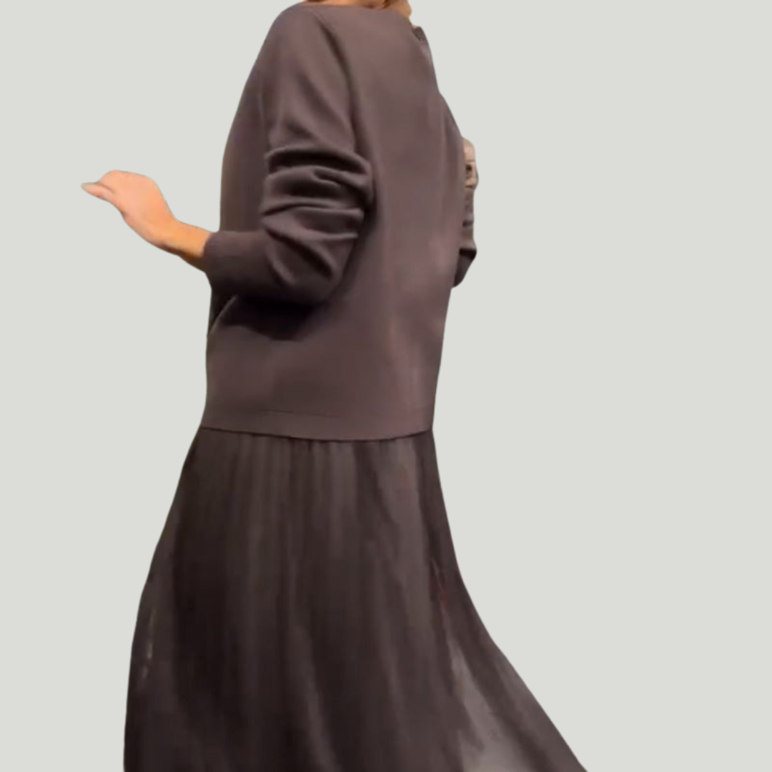 Ullé | Elegant Knit and Tulle Dress for Women